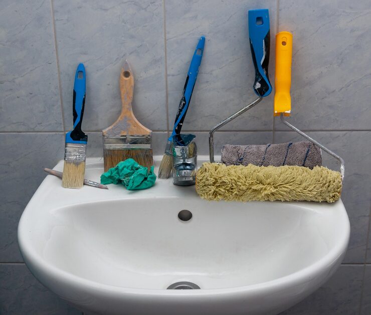 Can You Wash House Paint Brushes in the Kitchen Sink?