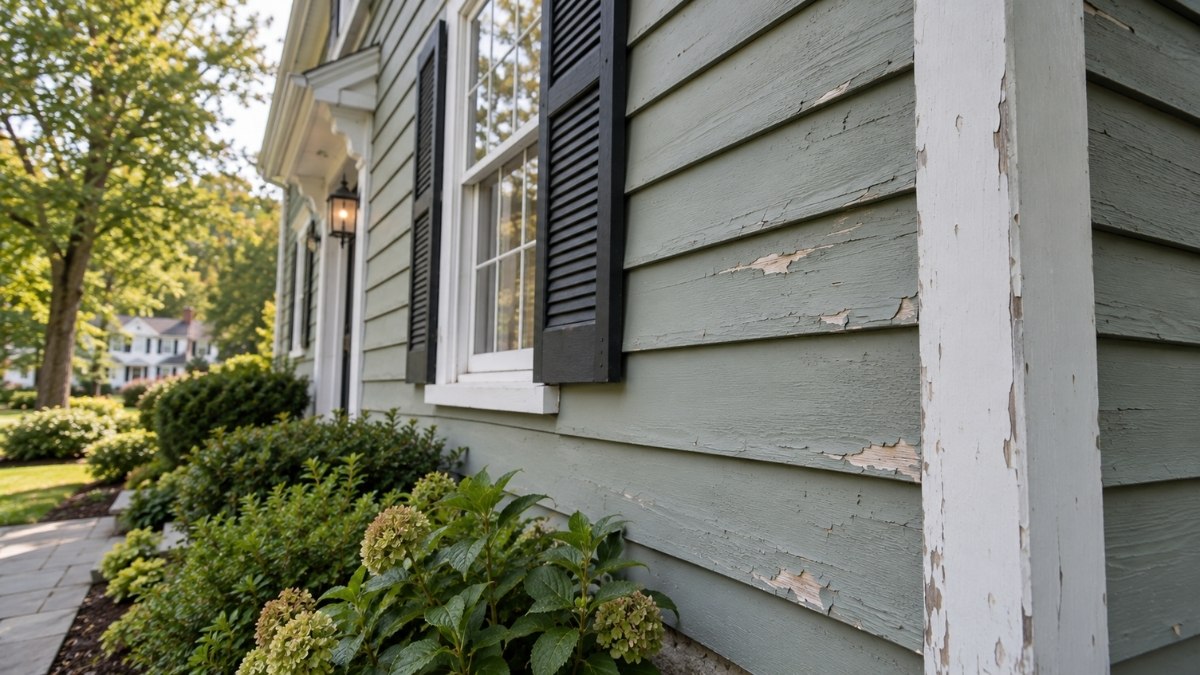 older painted surface with subtle signs of wear