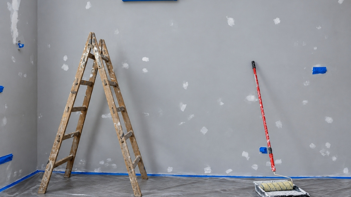 room preparation stage for painting